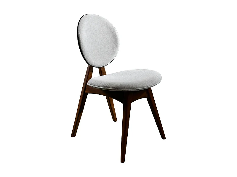 Chaise médaillon écrue - style moderne (lot de 2) DILI