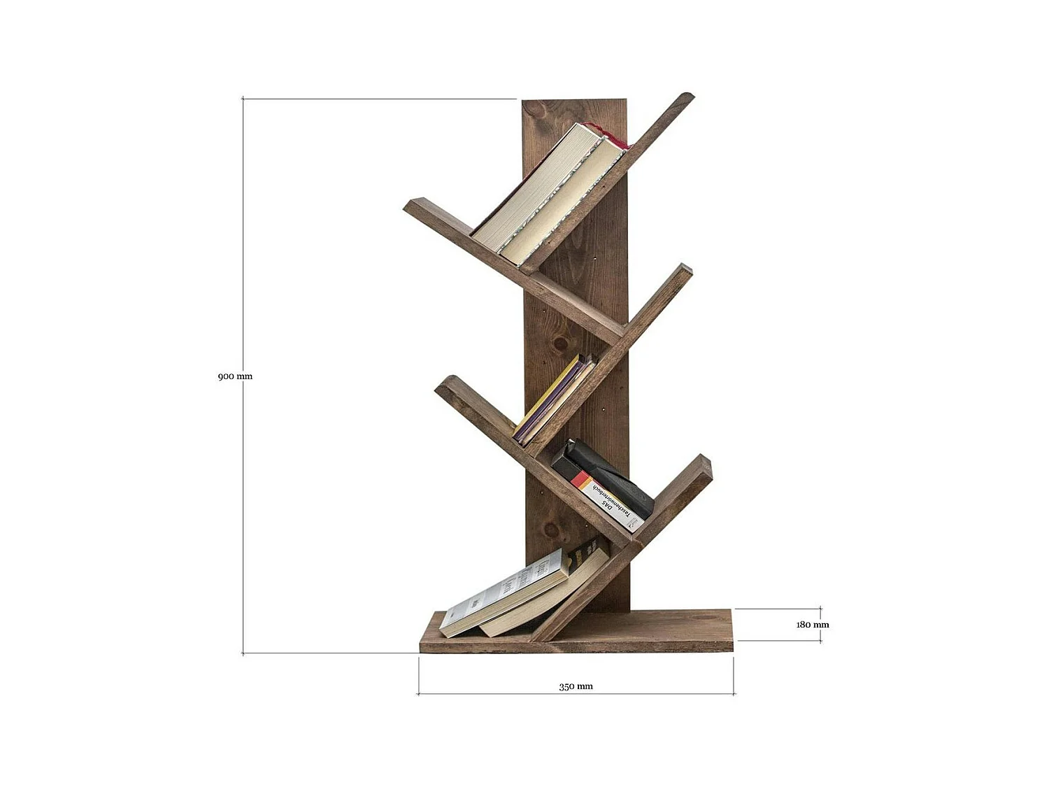 Etagère design en bois - forme arbre, 6 niveaux LINARES