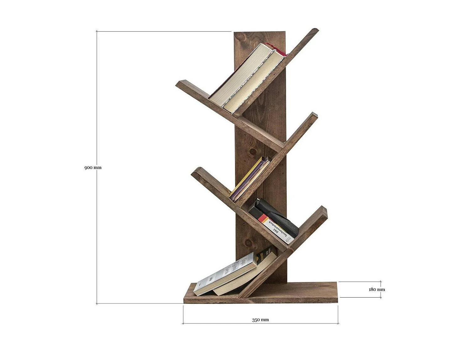Etagère design en bois - forme arbre, 6 niveaux LINARES