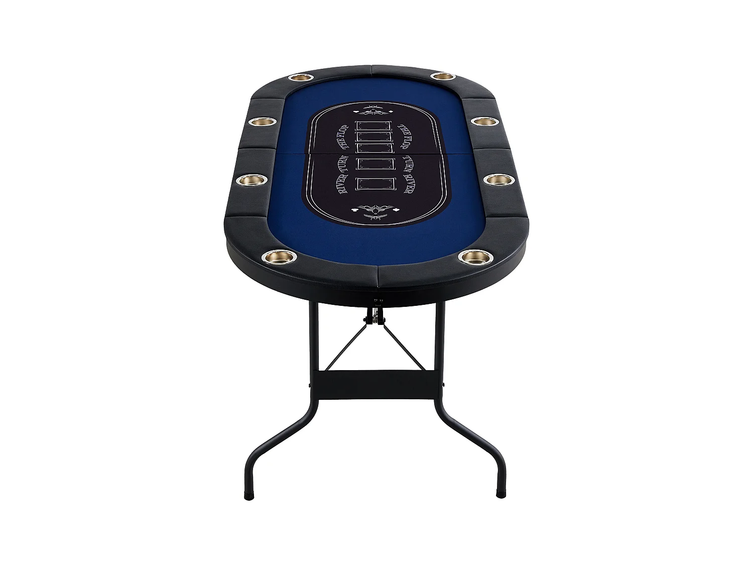 Table SucceBuy de Poker Pliable Ovale pour 8 Joueurs de 183cm, Blackjack de Casino et Texas Holdem
