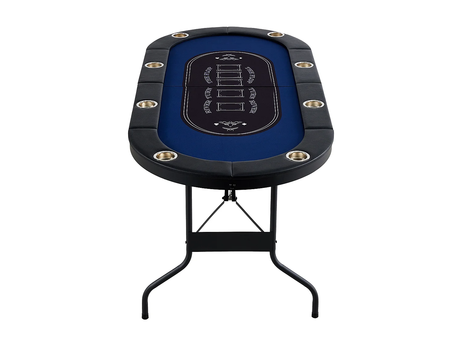 Table SucceBuy de Poker Pliable Ovale pour 8 Joueurs de 183cm, Blackjack de Casino et Texas Holdem