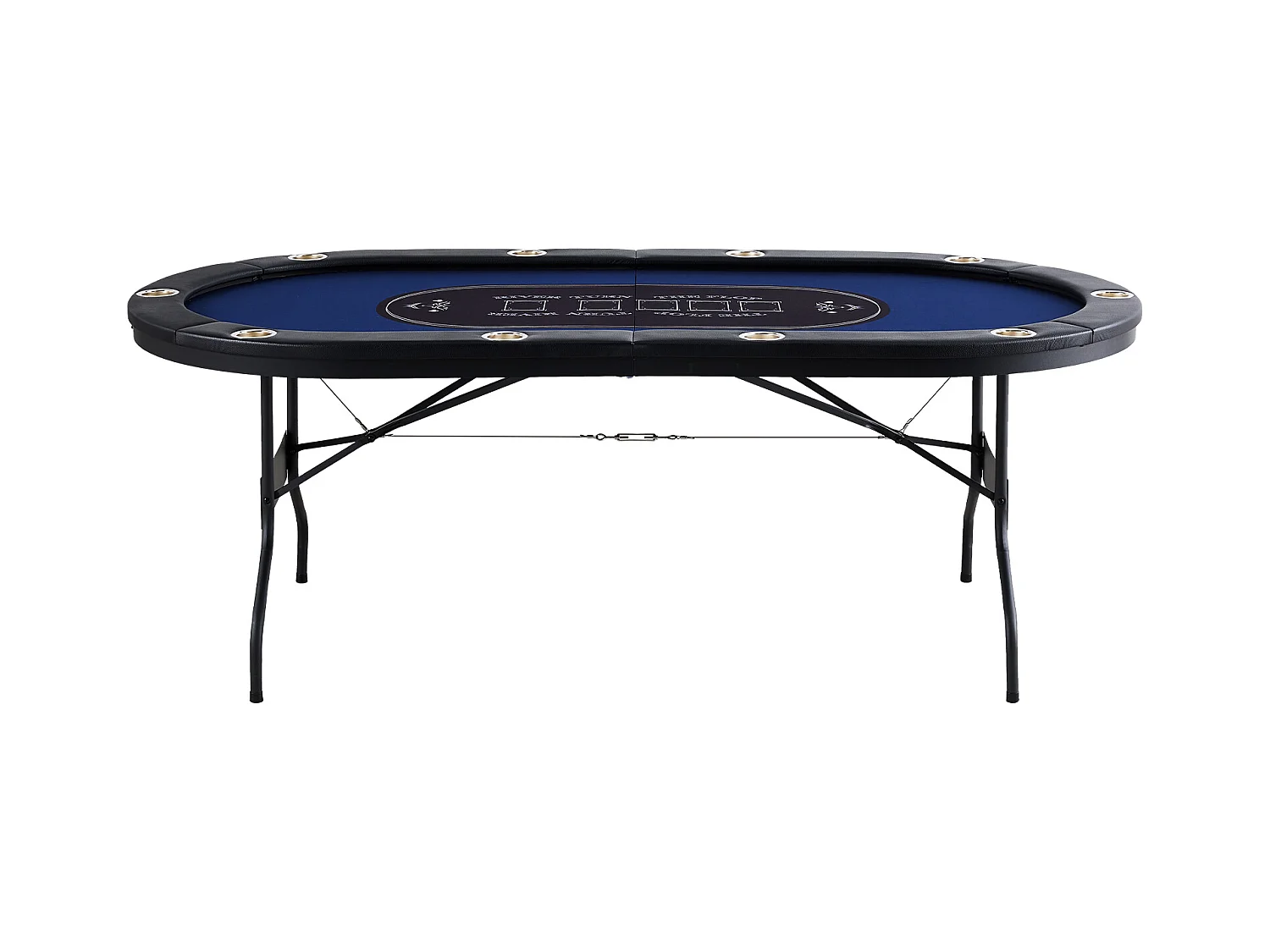 Table SucceBuy de Poker Pliable Ovale 10 Joueurs 213cm Casino Blackjack et Texas Holdem