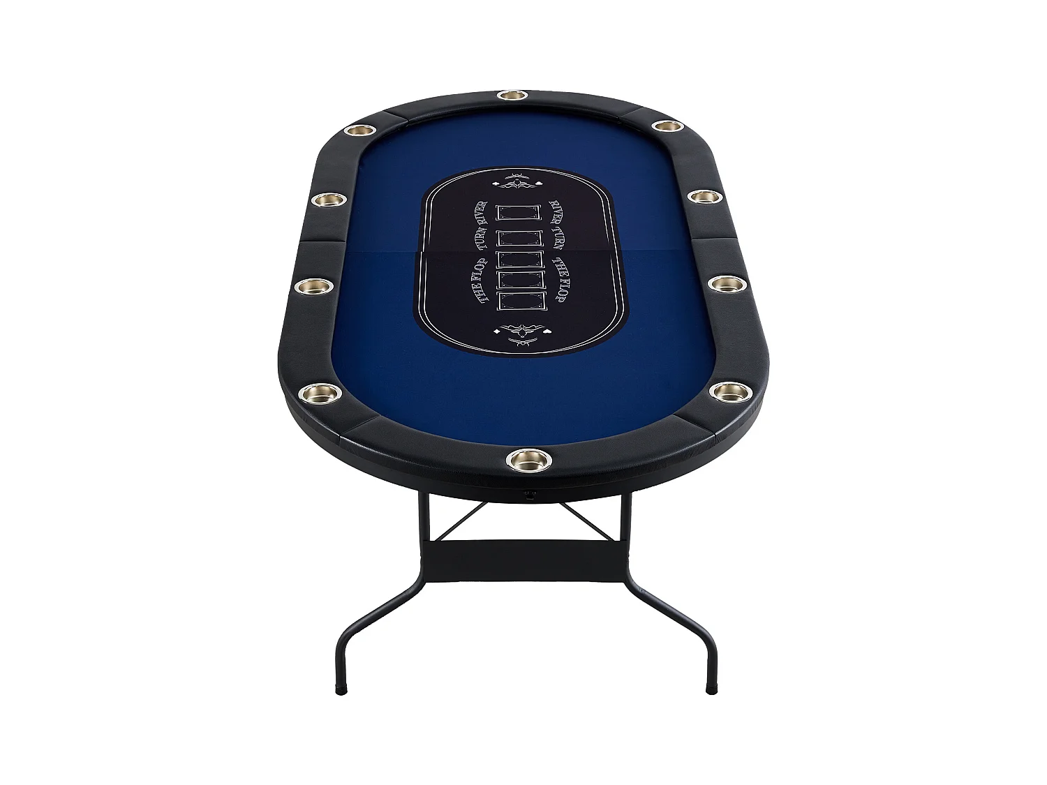 Table SucceBuy de Poker Pliable Ovale 10 Joueurs 213cm Casino Blackjack et Texas Holdem