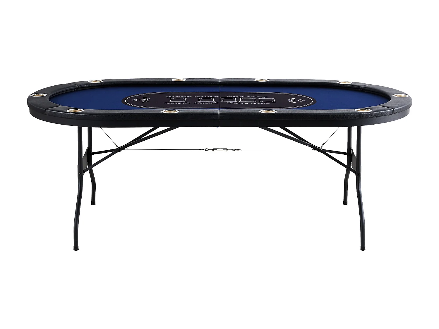 Table SucceBuy de Poker Pliable Ovale 10 Joueurs 213cm Casino Blackjack et Texas Holdem