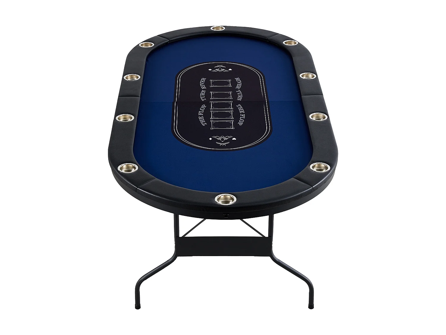 Table SucceBuy de Poker Pliable Ovale 10 Joueurs 213cm Casino Blackjack et Texas Holdem