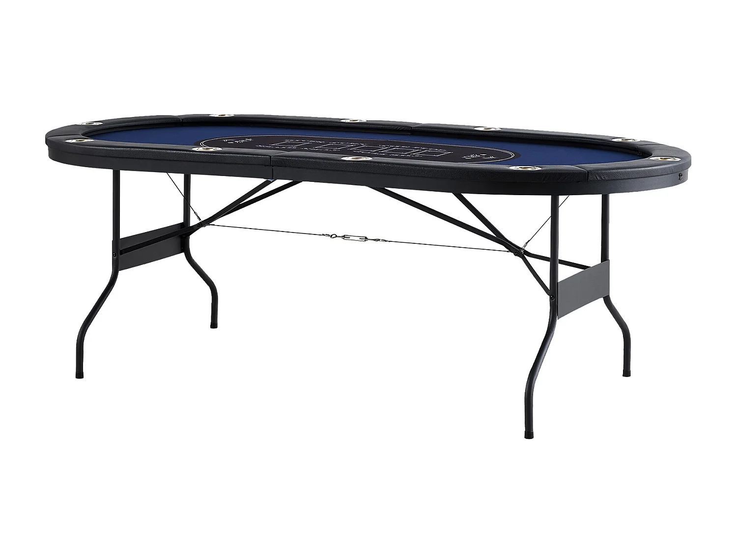 Table SucceBuy de Poker Pliable Ovale 10 Joueurs 213cm Casino Blackjack et Texas Holdem