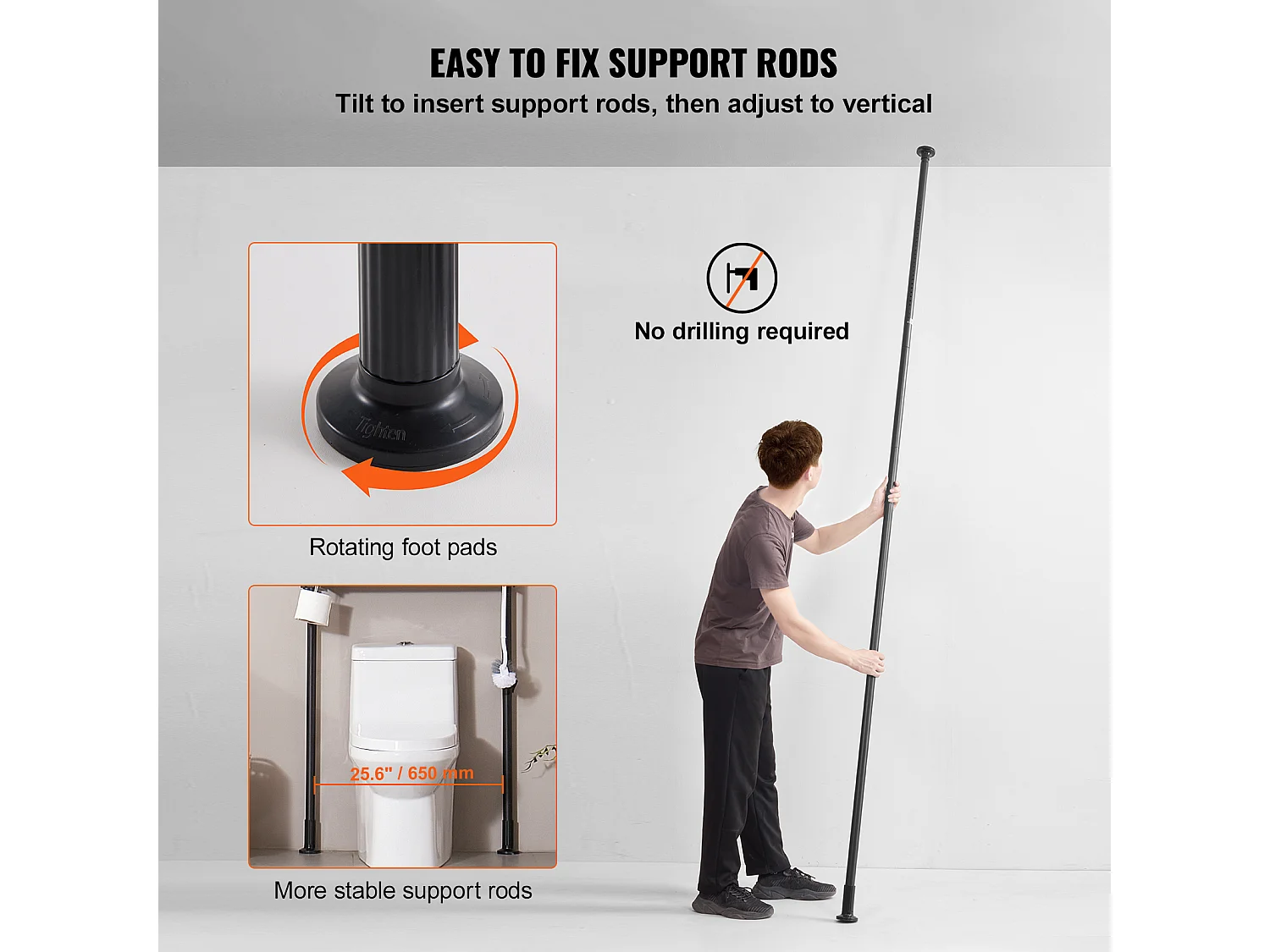 SucceBuy Opbergrek met 4 Niveaus voor Toiletten, Regelbare Staal-Organisator, Ruimtespaarder