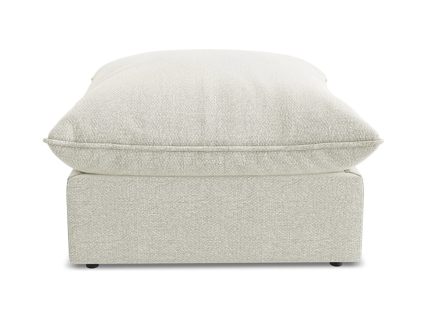 Pouf en tissu bouclette - sable - MANAO