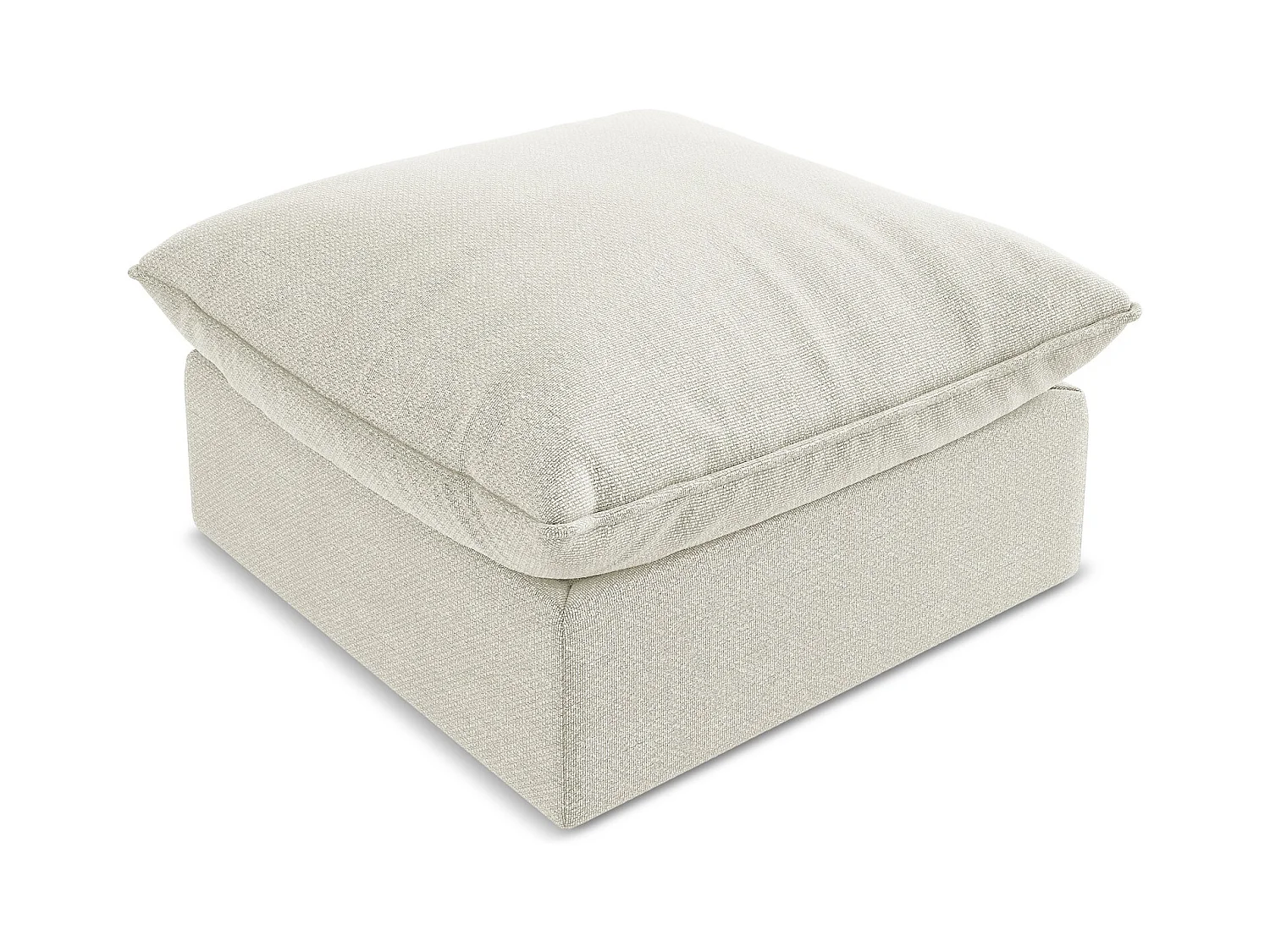 Pouf en tissu bouclette - sable - MANAO