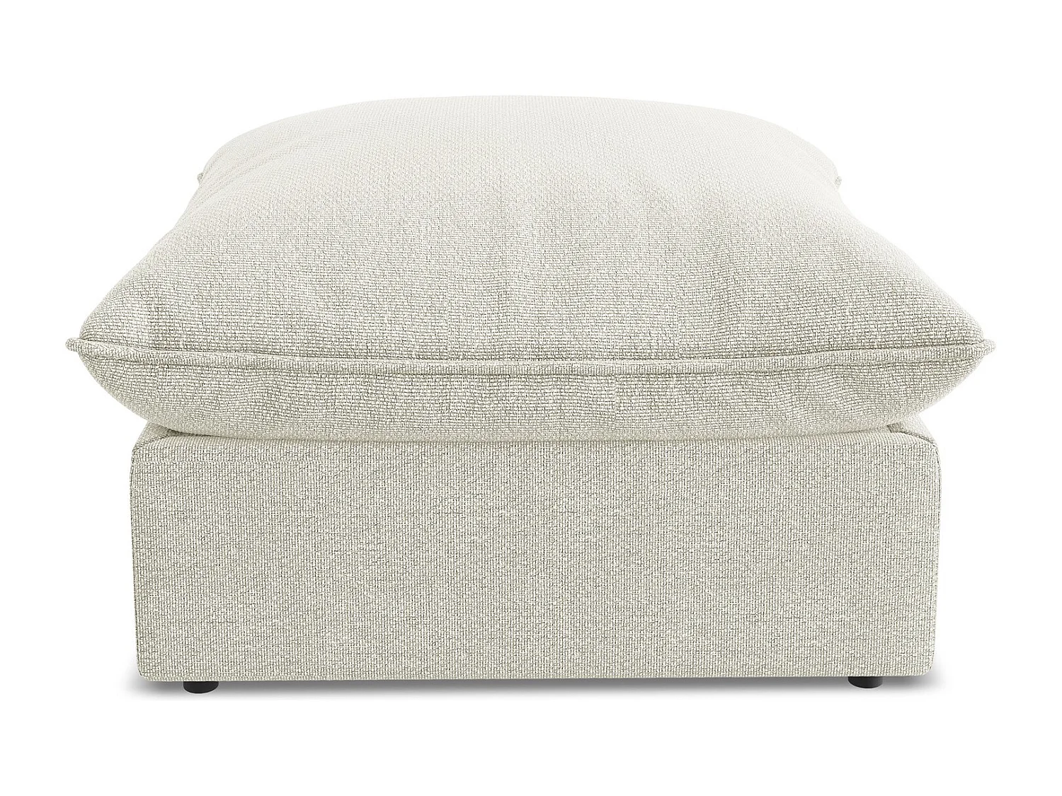 Pouf en tissu bouclette - sable - MANAO