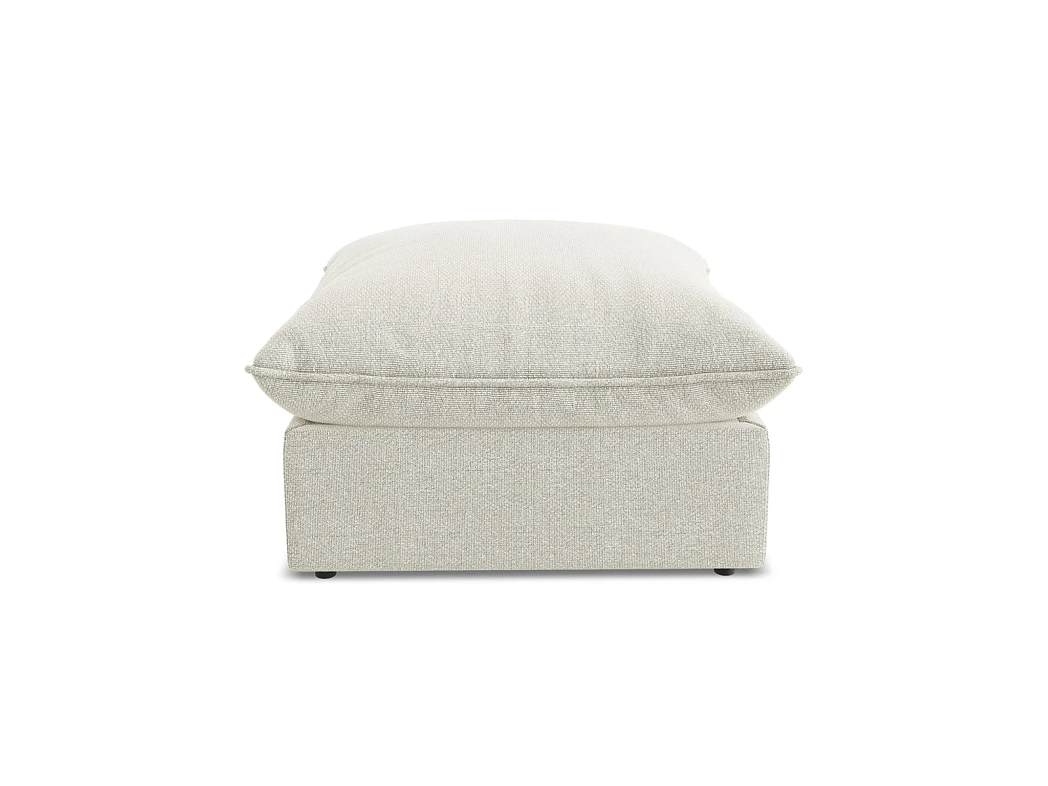 Pouf en tissu bouclette - sable - RAVENNA