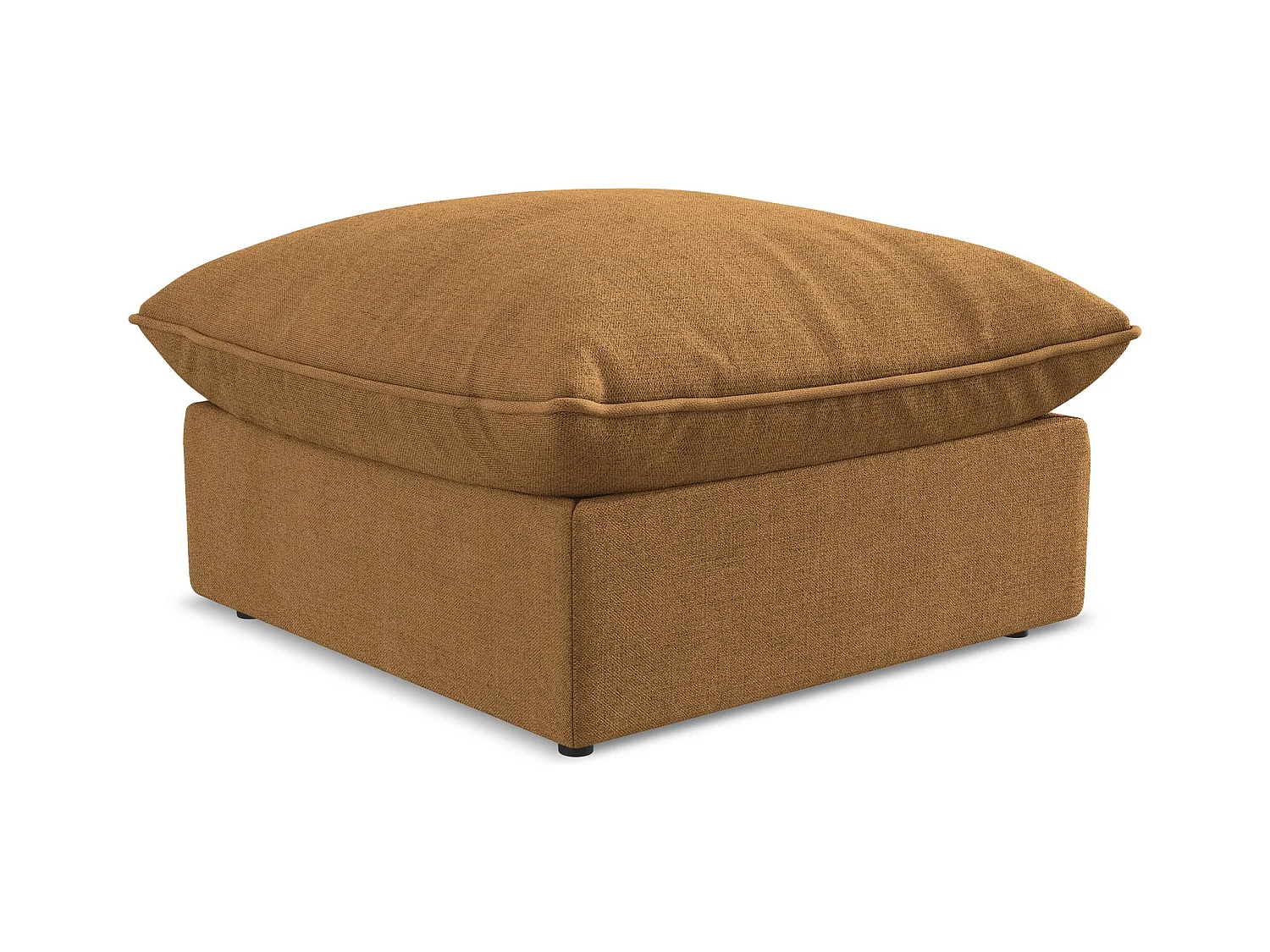 Pouf - Hocker - Strukturstoff - Terrakotta - MANAO