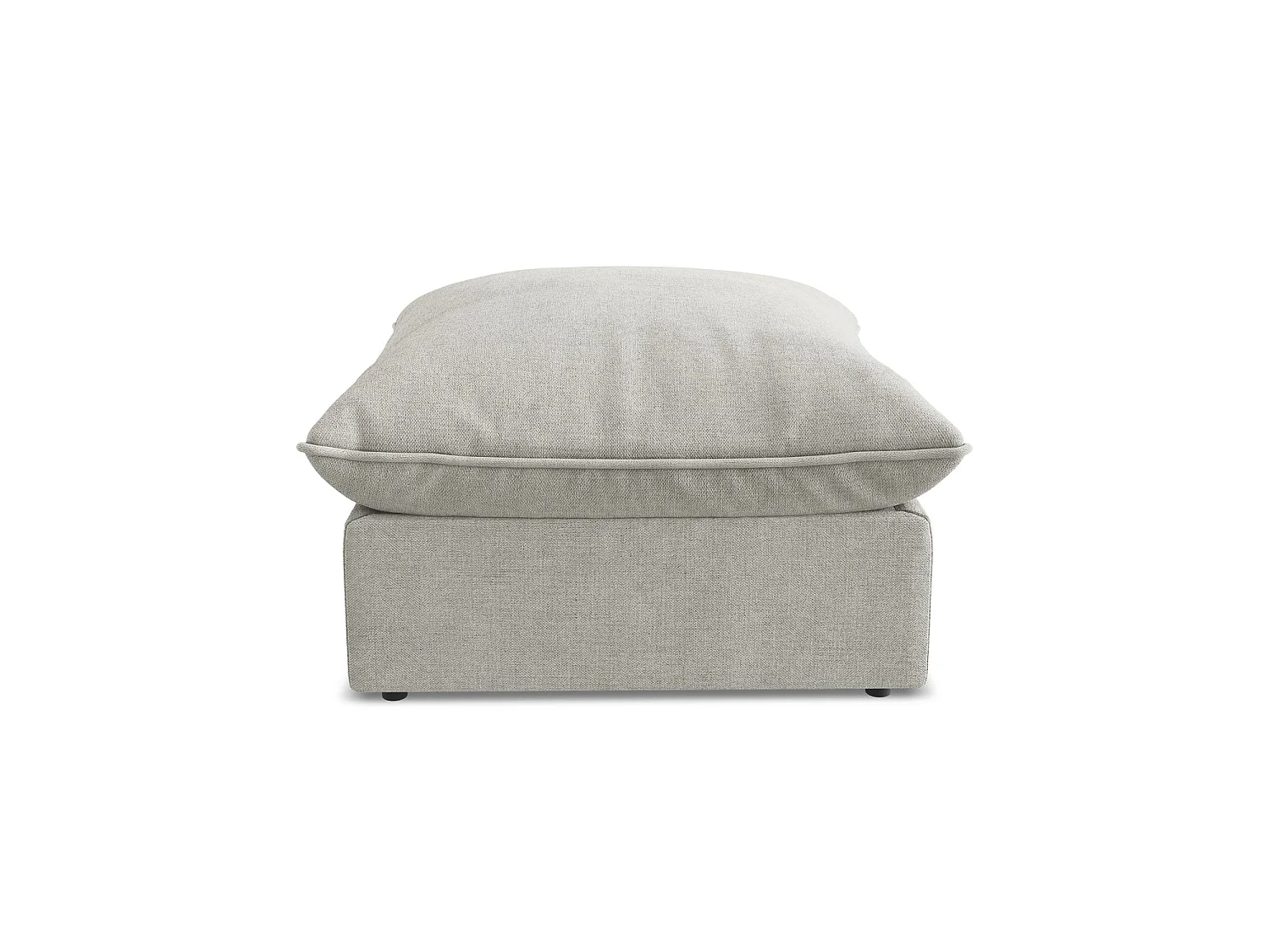 Pouf - Hocker - Strukturstoff - Hellgrau - RAVENNA