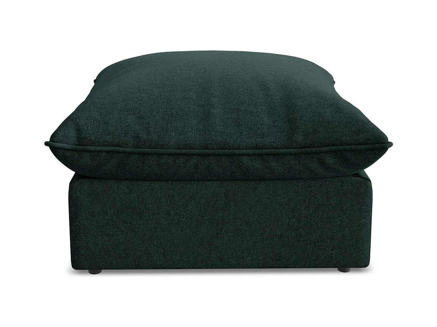 Pouf en velours - gris vert - MANAO