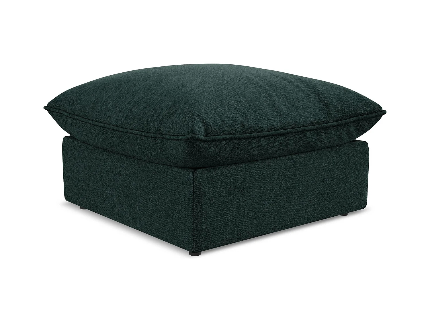 Pouf en velours - gris vert - MANAO