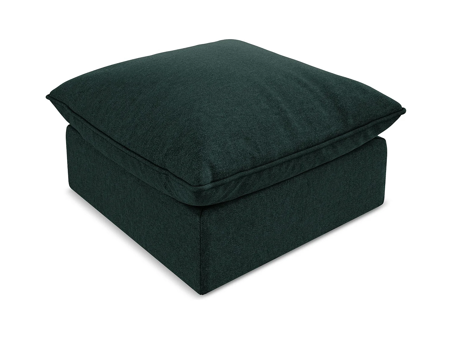 Pouf en velours - gris vert - MANAO