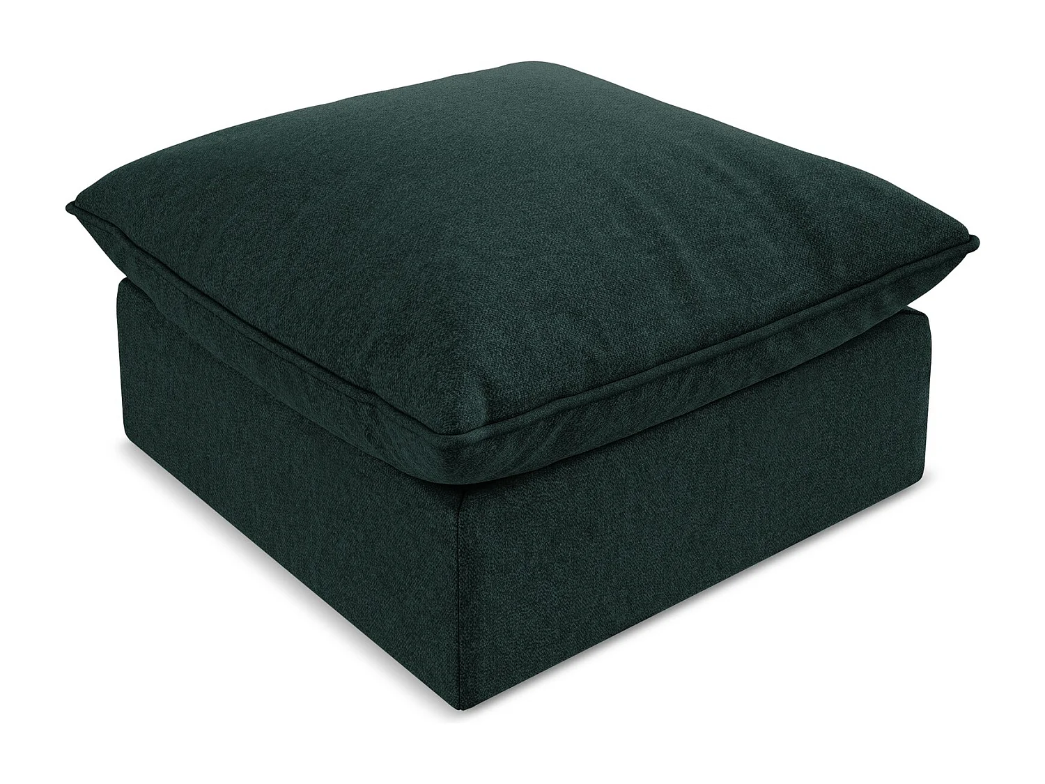 Pouf en velours - gris vert - MANAO