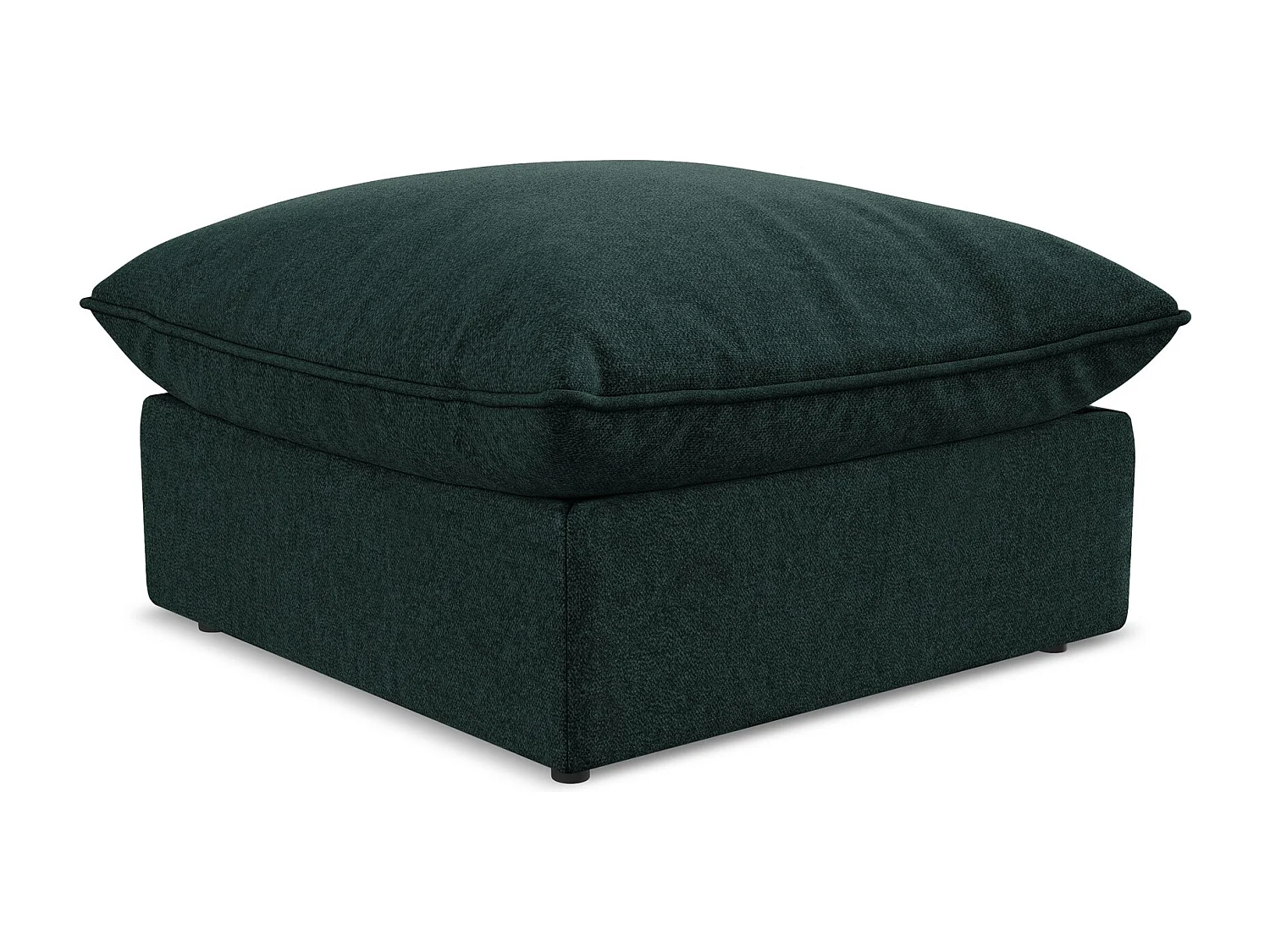 Pouf en velours - gris vert - MANAO