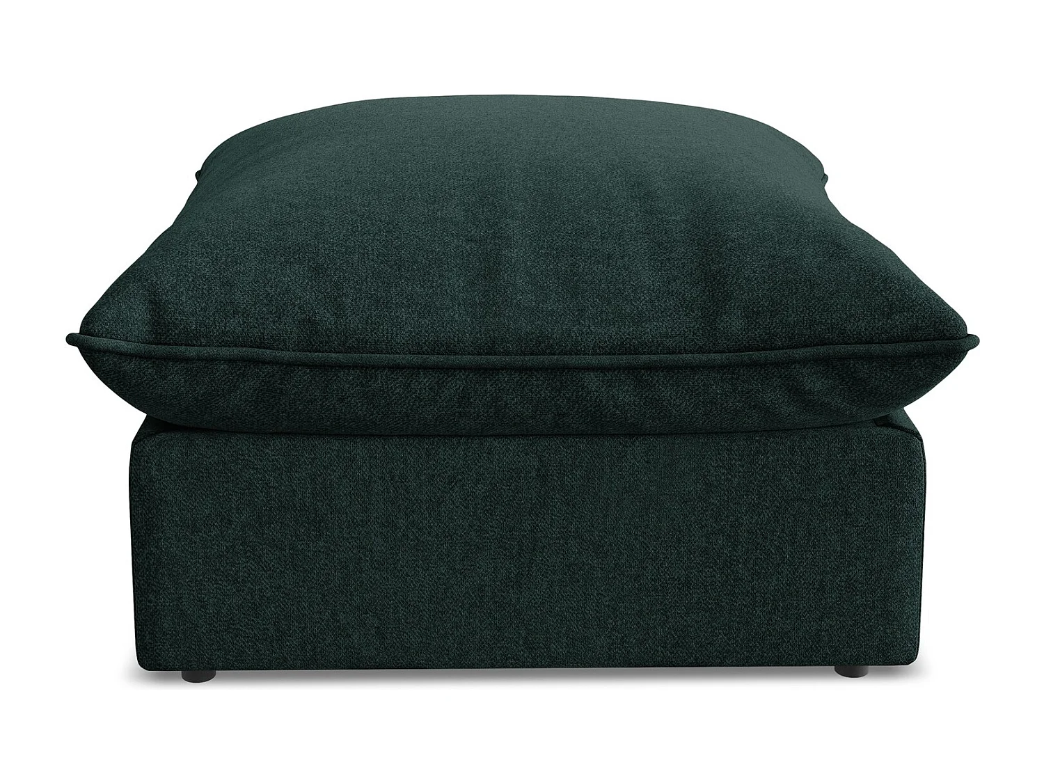 Pouf en velours - gris vert - MANAO