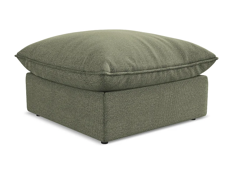 Pouf - Hocker - Bouclé - Olive - MANAO