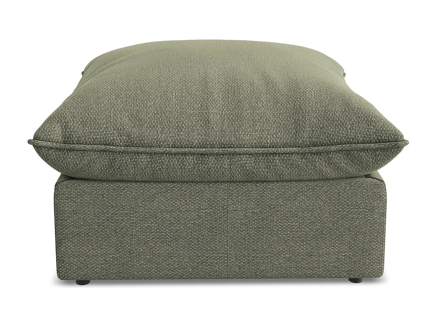 Pouf en tissu bouclette - olive - MANAO