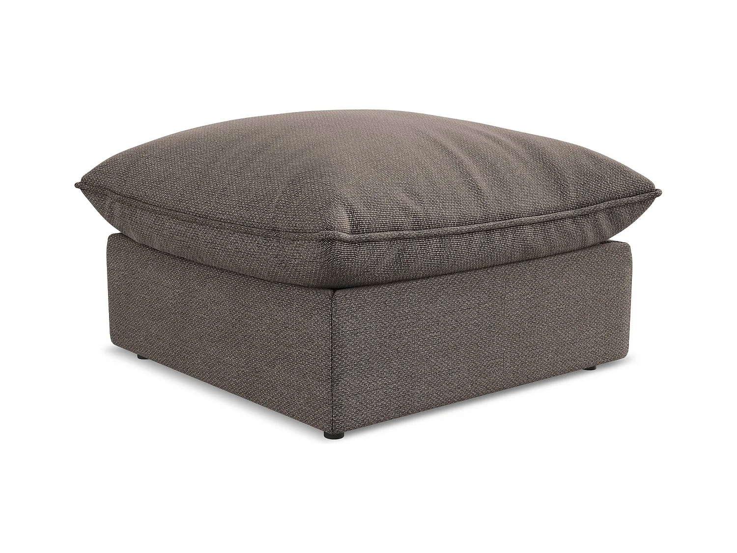 Pouf - Hocker - Bouclé - Schokolade - MANAO