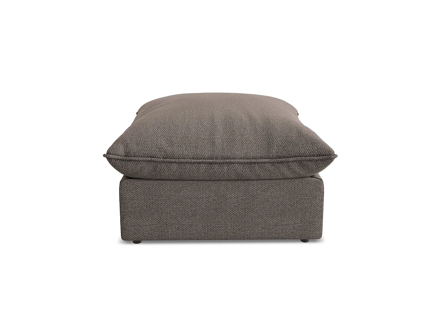Pouf en tissu bouclette - chocolat - RAVENNA