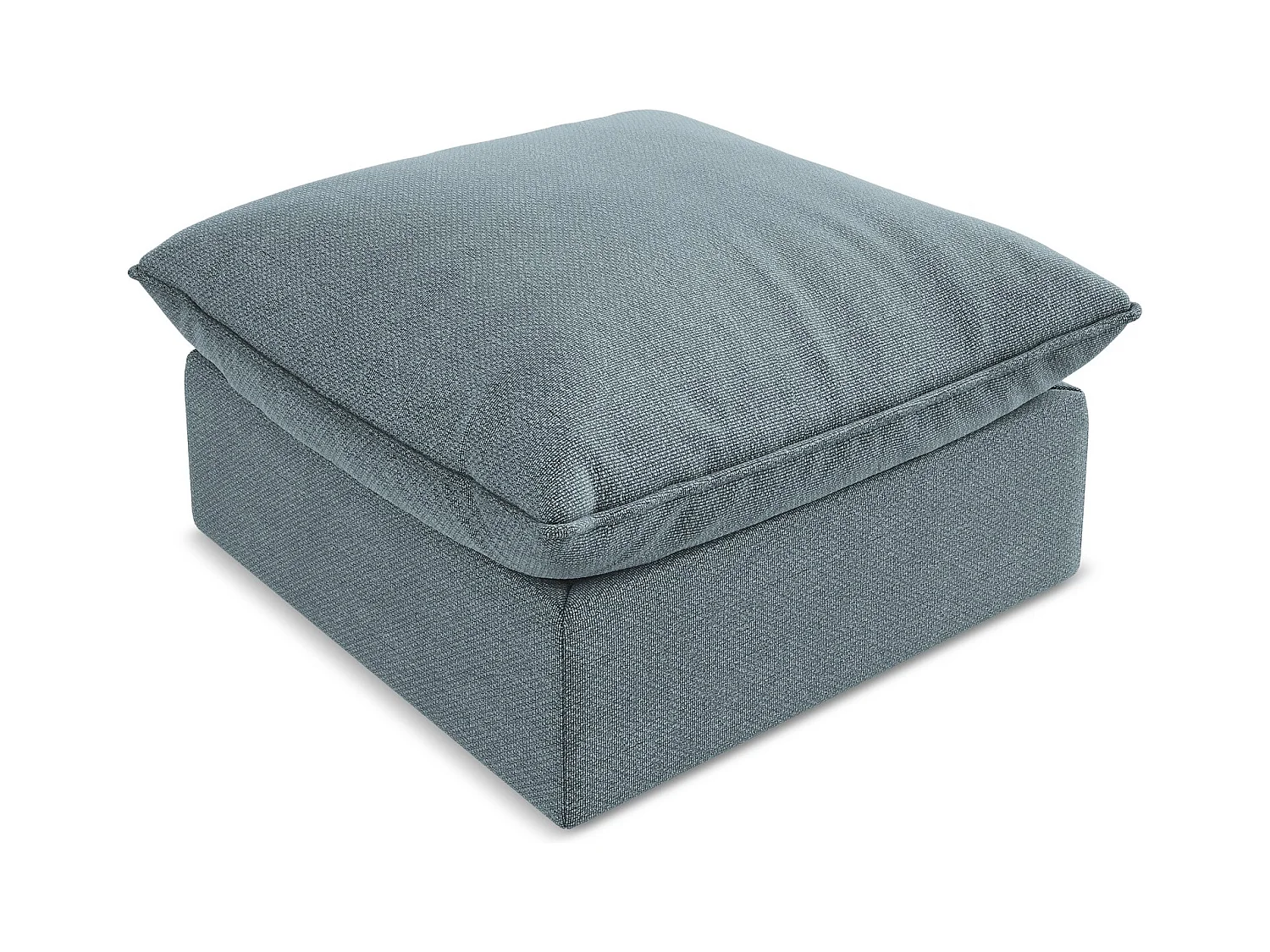 Pouf en tissu bouclette - jeans - MANAO