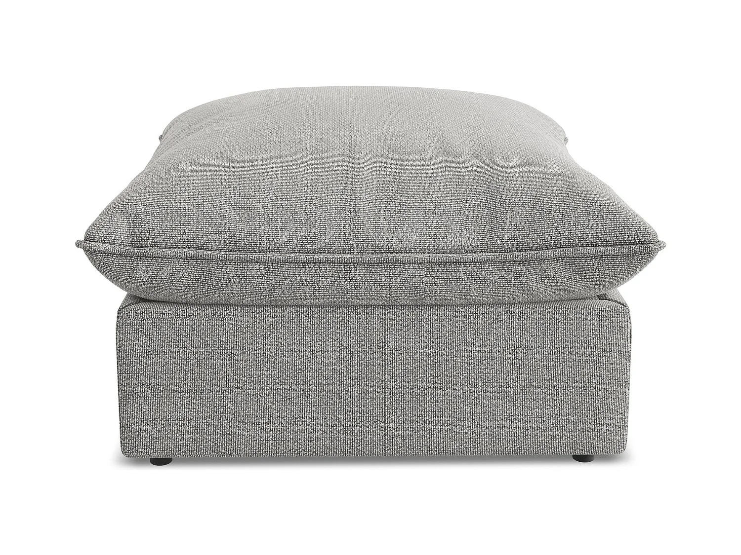 Pouf en tissu bouclette - gris clair - MANAO
