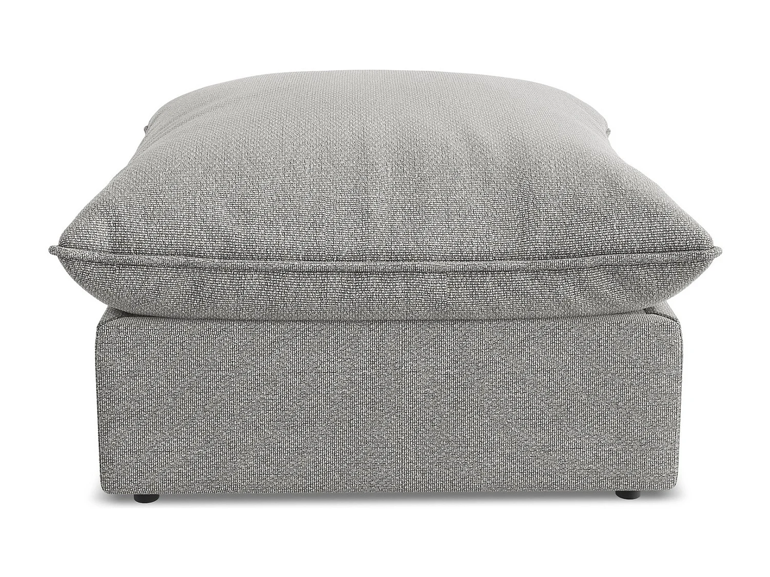 Pouf en tissu bouclette - gris clair - MANAO