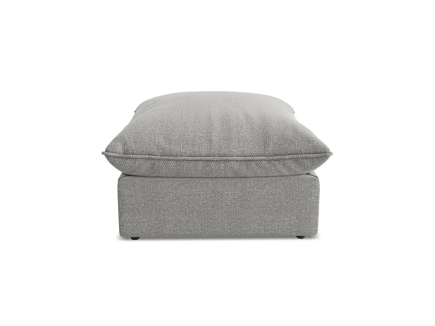 Pouf en tissu bouclette - gris clair - RAVENNA