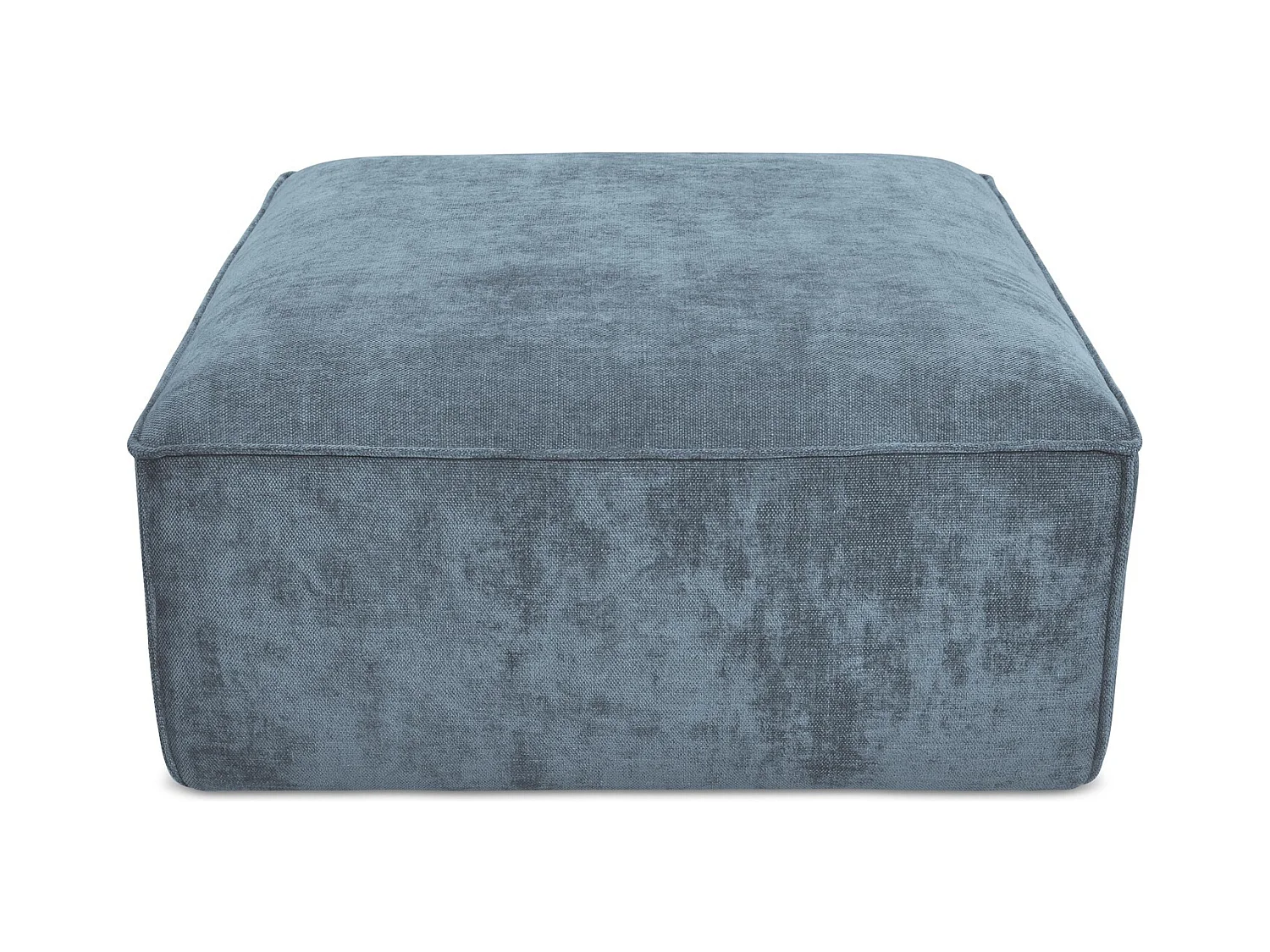 Pouf en tissu chenille - jeans - HANA