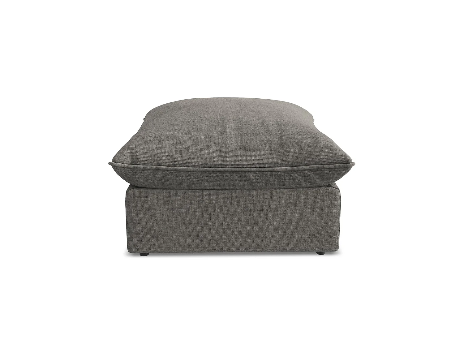 Pouf - Hocker - Strukturstoff - Dunkelgrau - RAVENNA