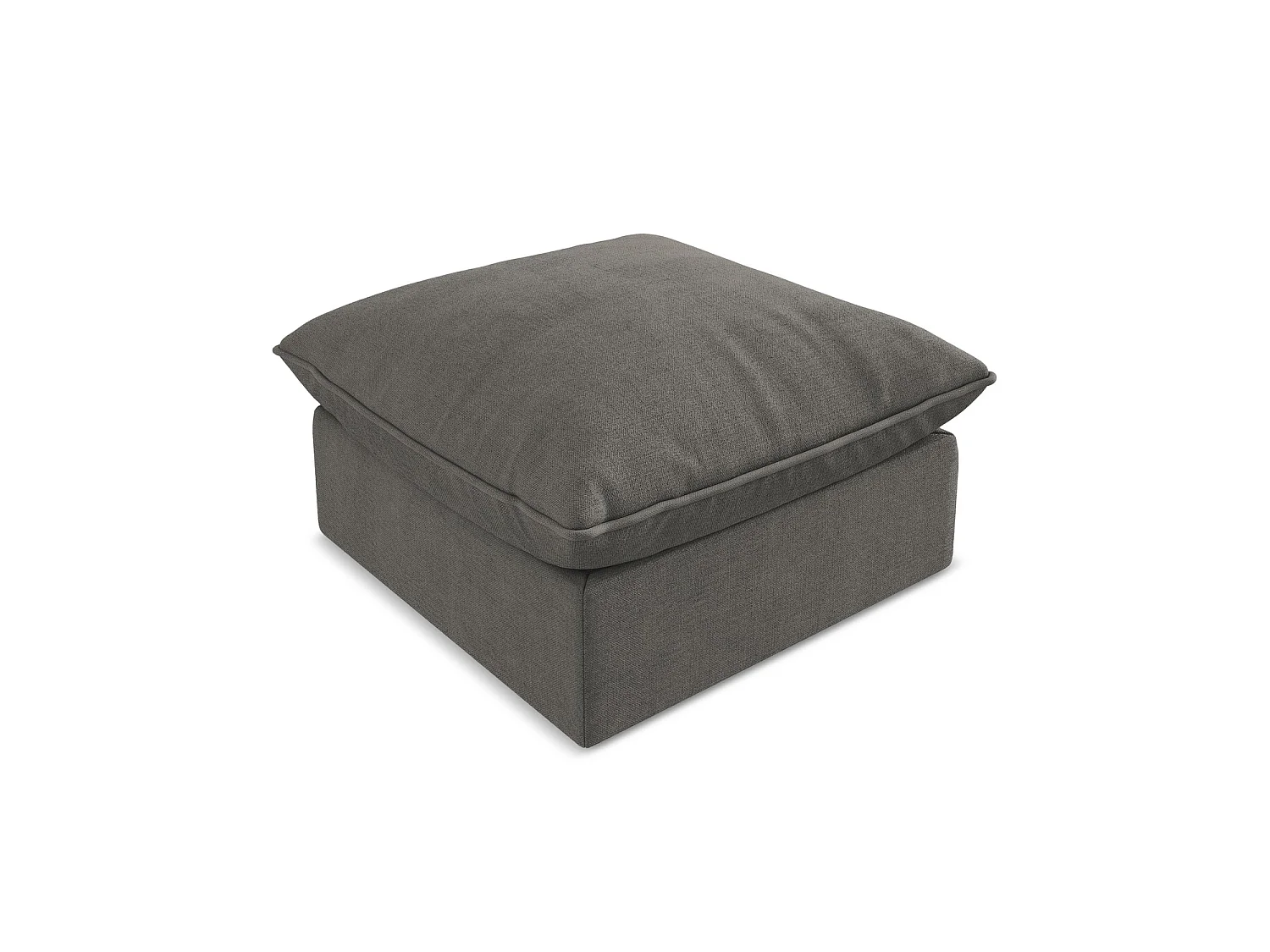 Pouf - Hocker - Strukturstoff - Dunkelgrau - RAVENNA