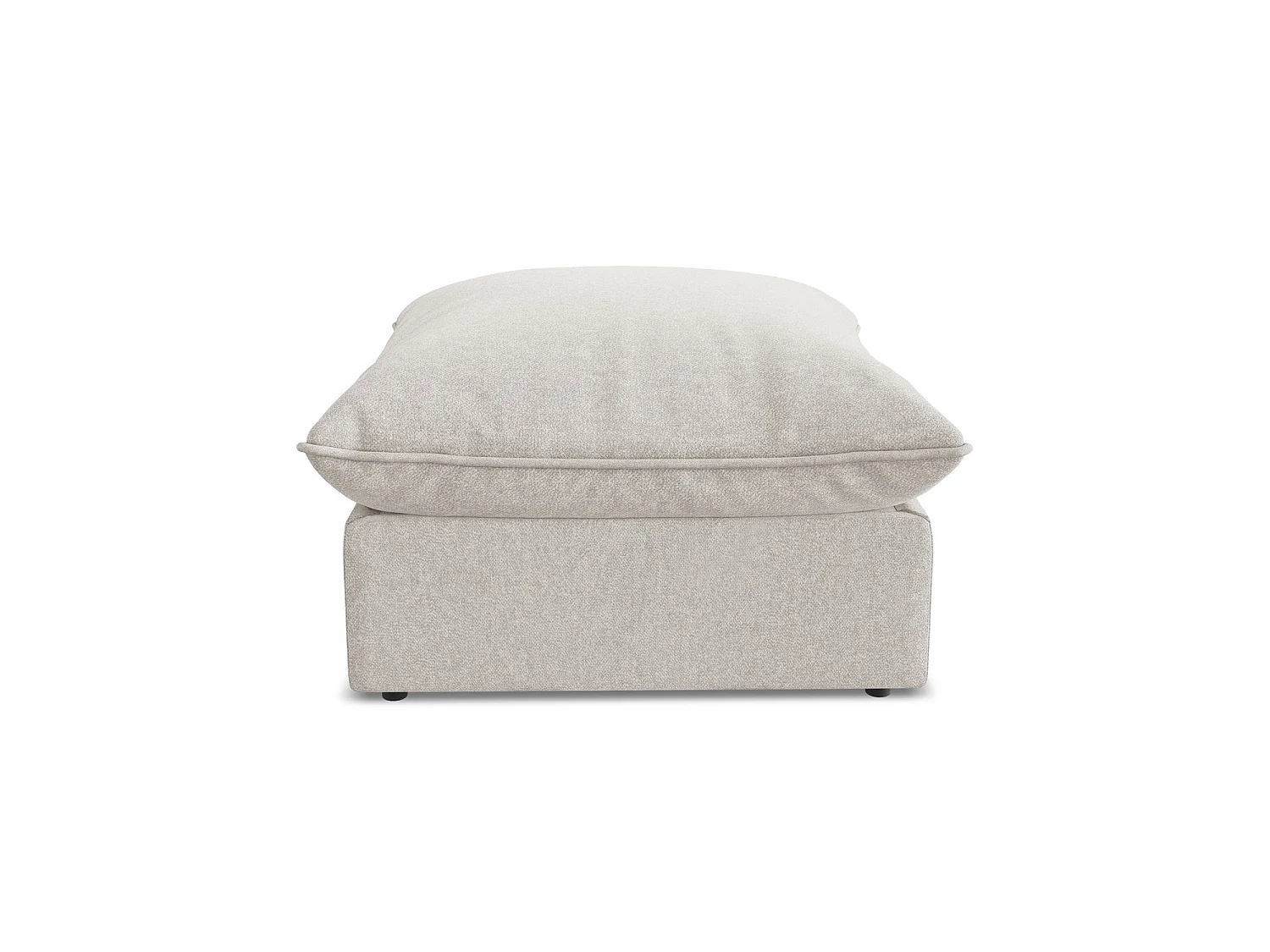 Pouf - Hocker - Samt - Hell beige - RAVENNA