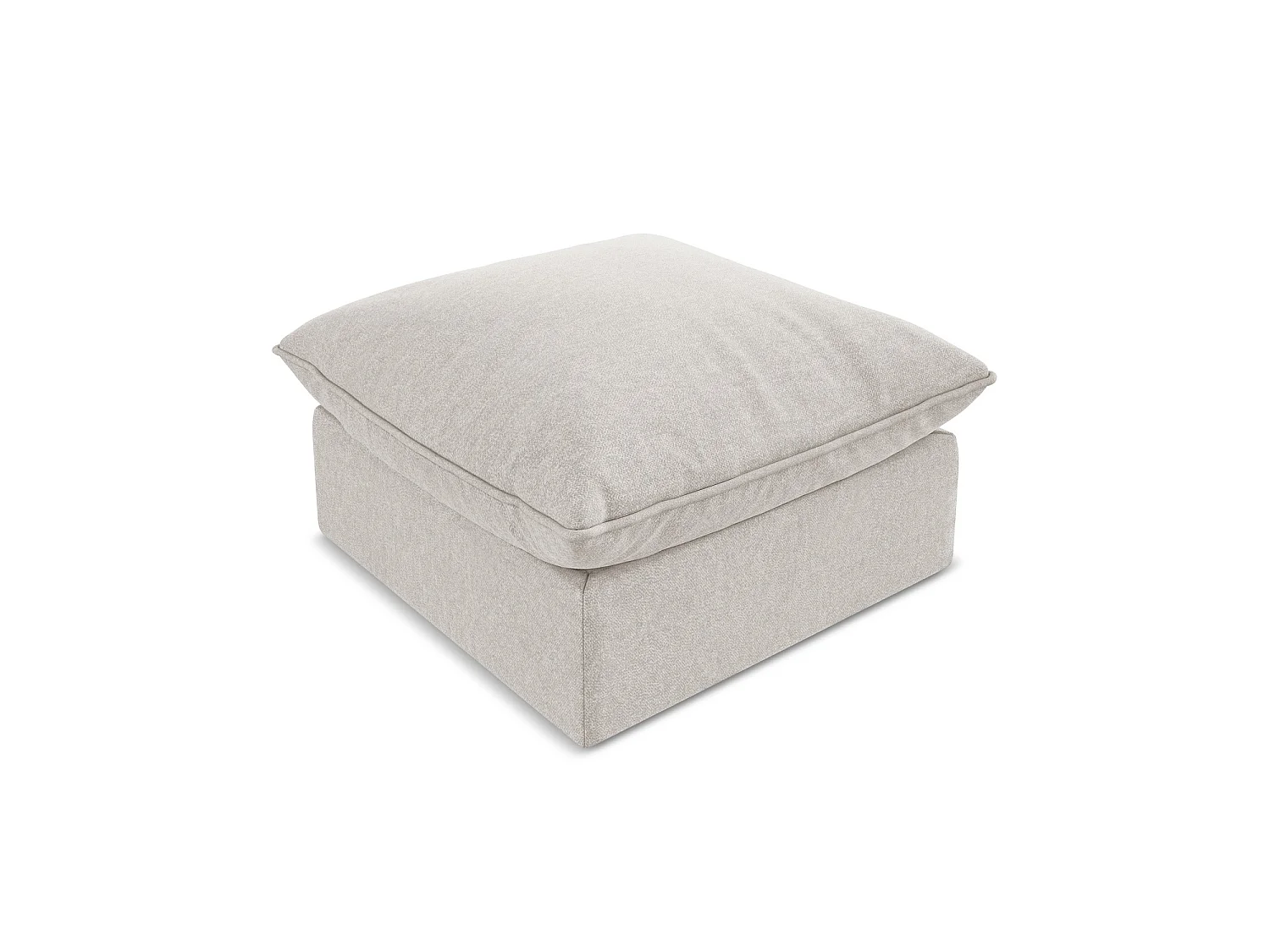 Pouf - Hocker - Samt - Hell beige - RAVENNA