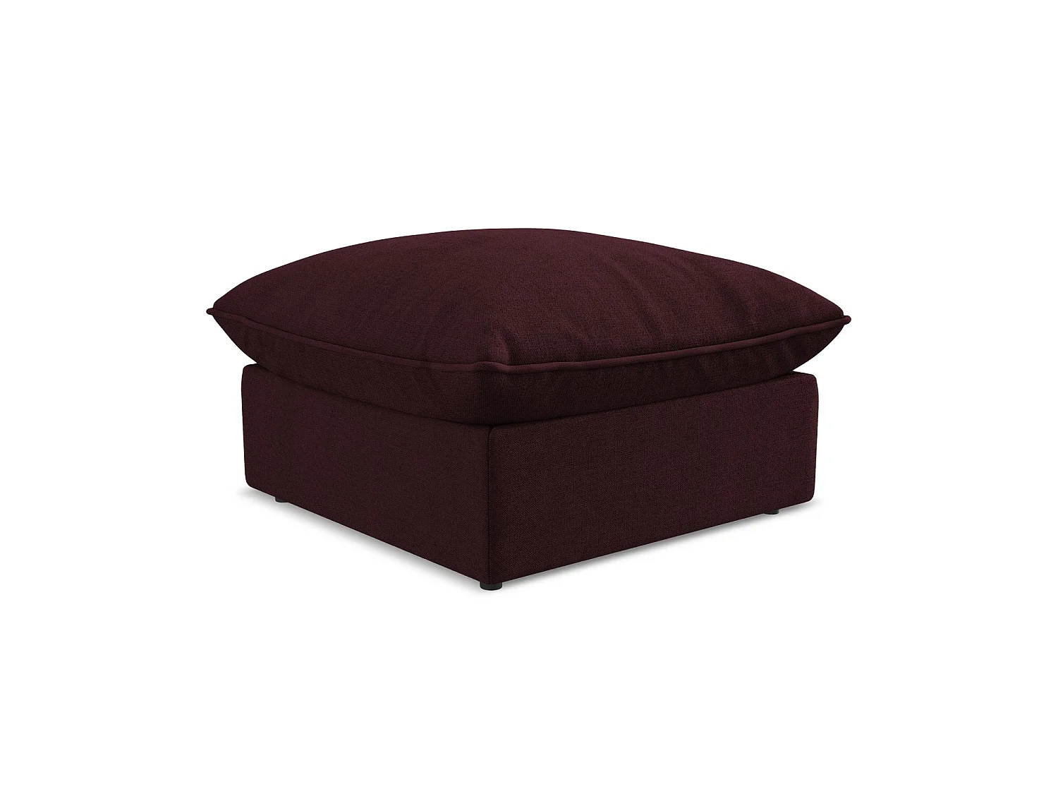 Pouf - Hocker - Strukturstoff - Rotwein - RAVENNA