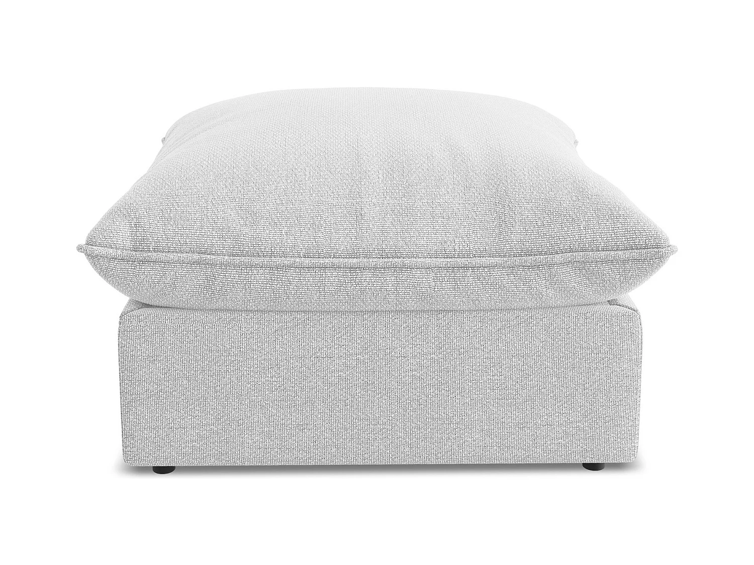 Pouf en tissu bouclette - argent - MANAO