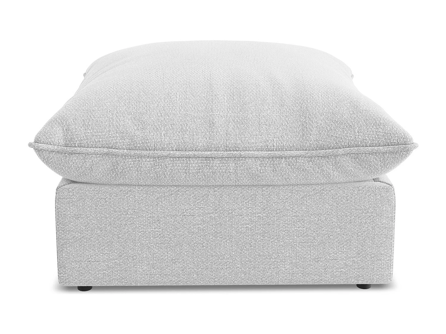 Pouf en tissu bouclette - argent - MANAO