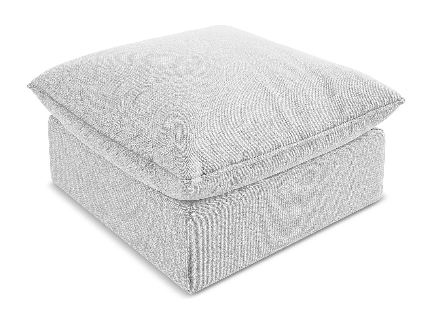 Pouf en tissu bouclette - argent - MANAO