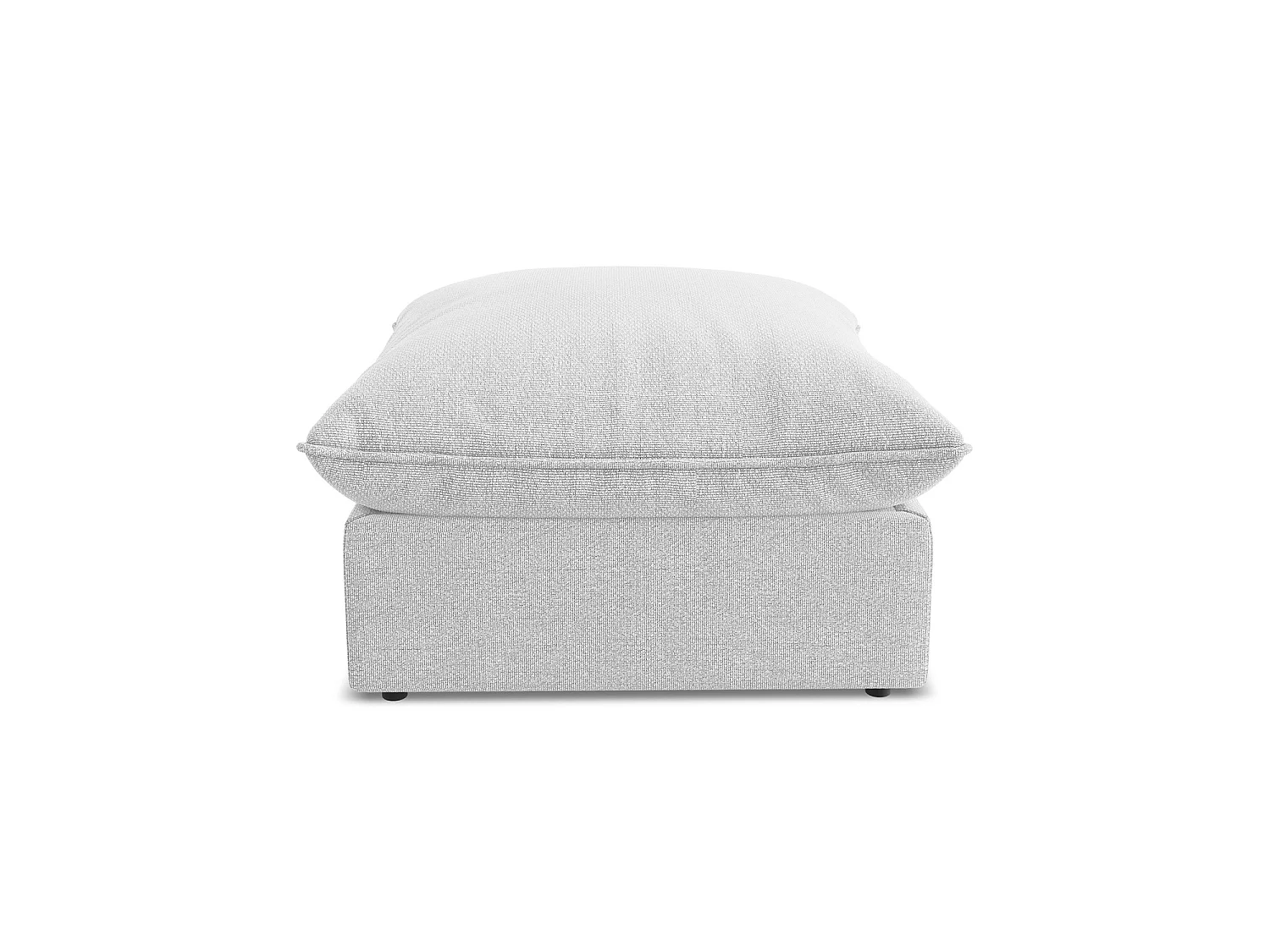 Pouf en tissu bouclette - argent - RAVENNA