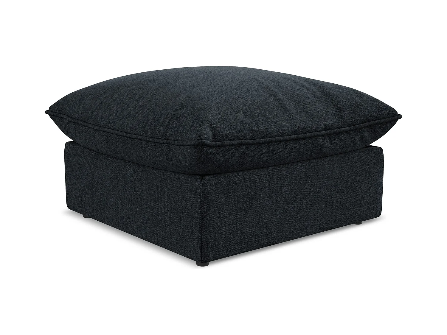 Pouf en velours - bleu royal - MANAO