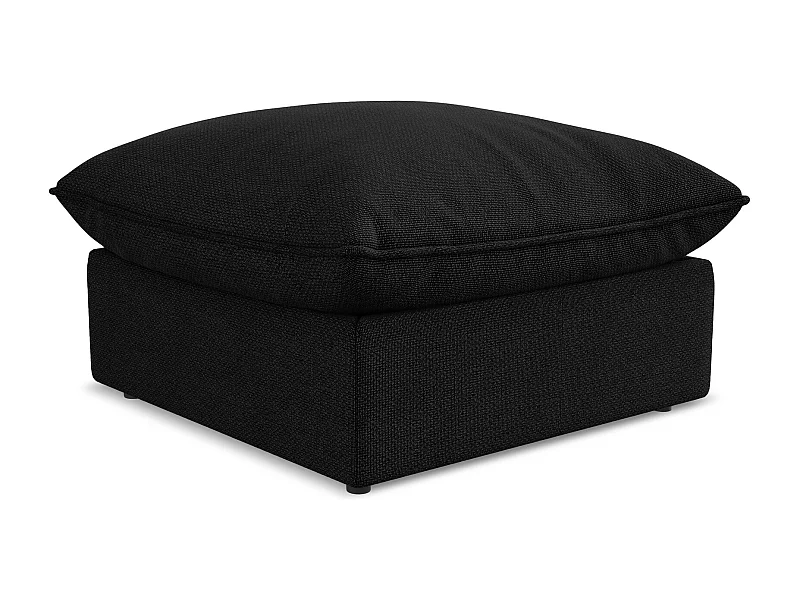 Pouf - Hocker - Bouclé - Schwarz - MANAO