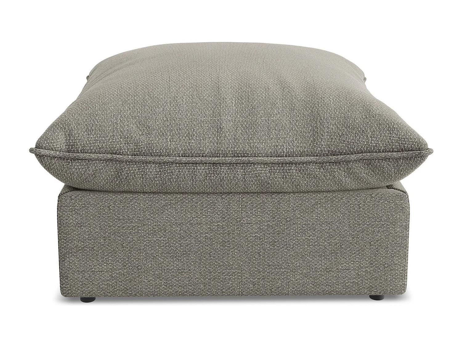 Pouf en tissu bouclette - gris - MANAO