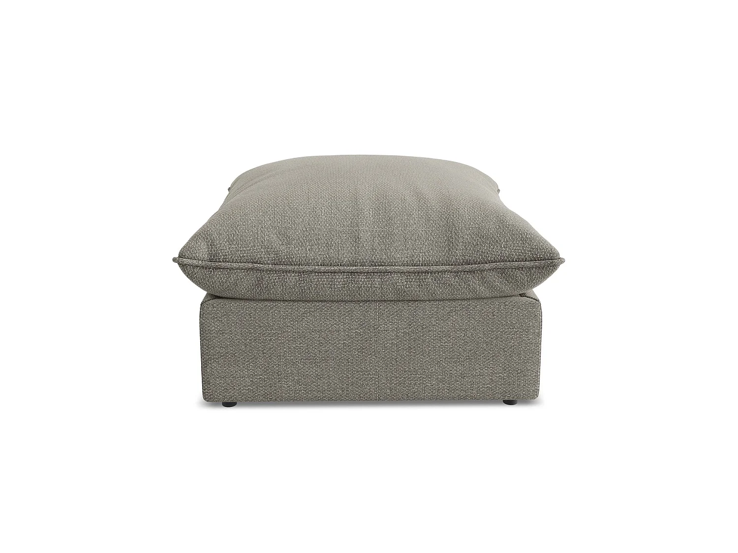 Pouf en tissu bouclette - gris - RAVENNA