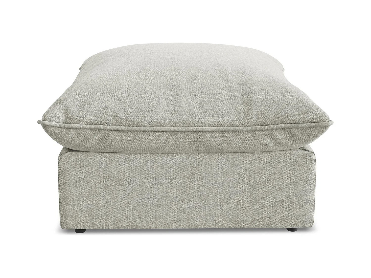 Pouf en velours - gris clair - MANAO
