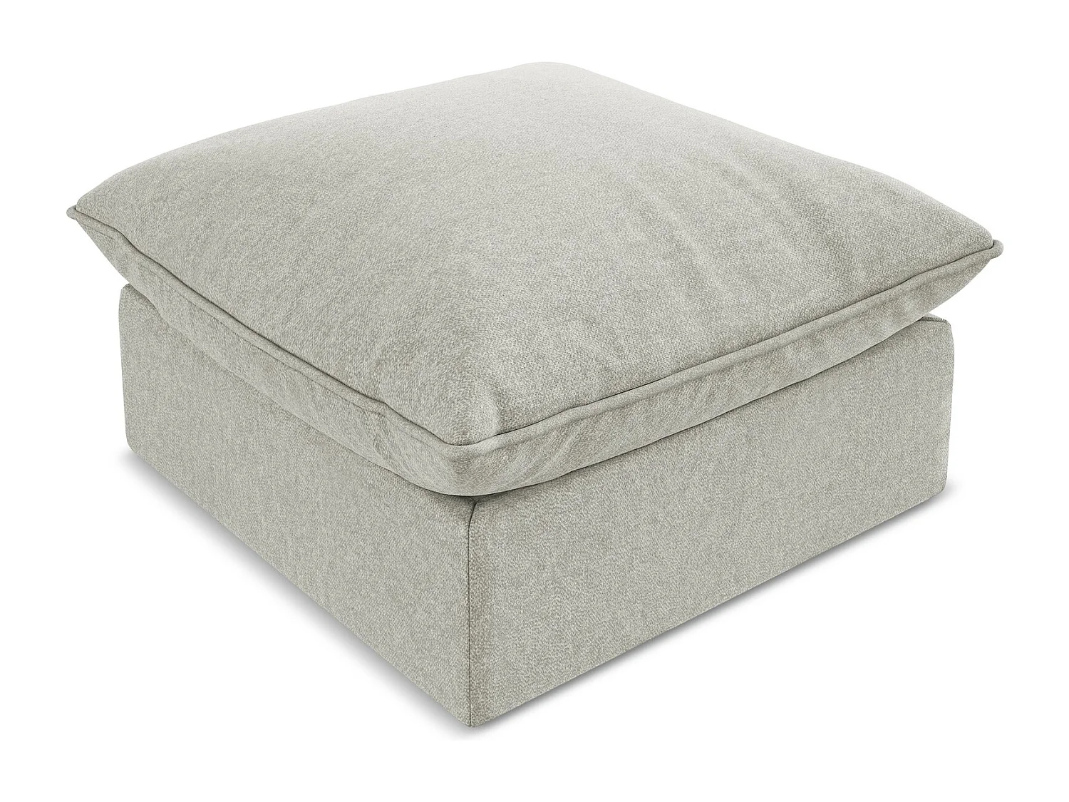 Pouf en velours - gris clair - MANAO