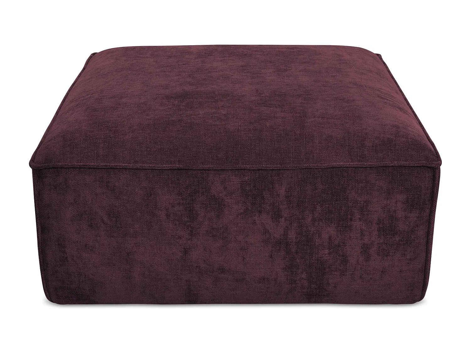 Pouf - Hocker - Chenille - Rotwein - HANA