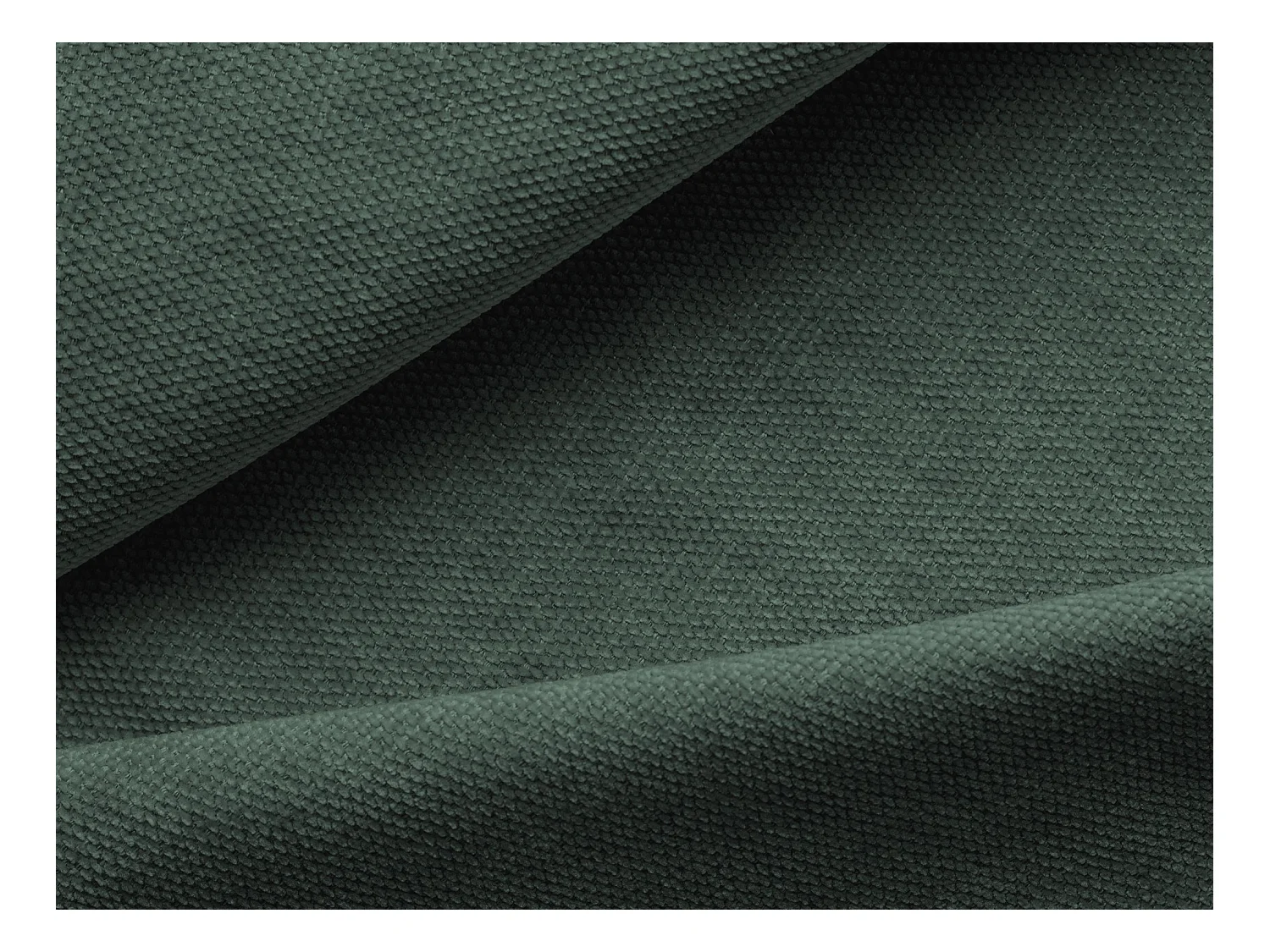 Pouf en tissu chenille - vert - HANA