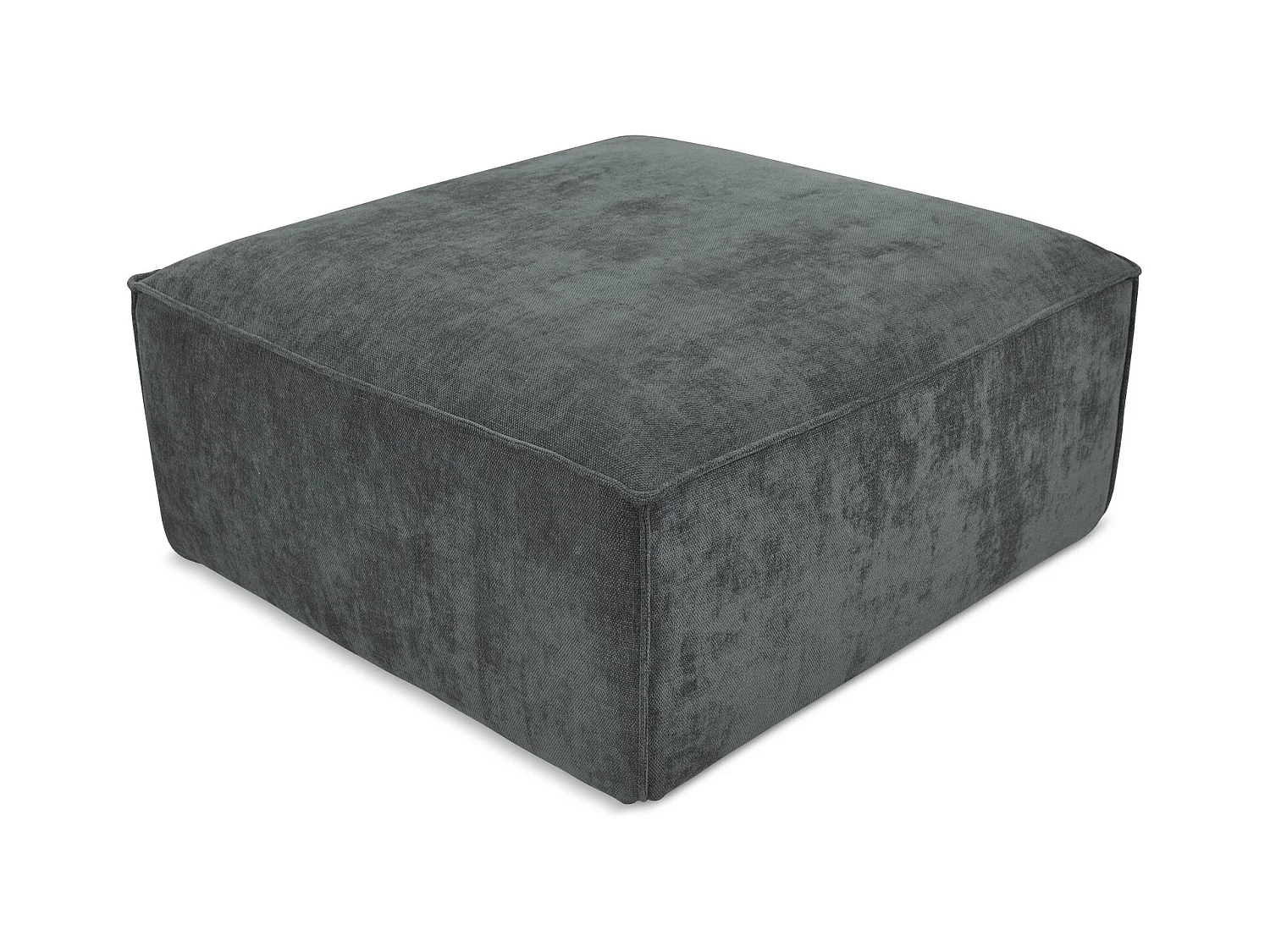Pouf en tissu chenille - graphite - HANA